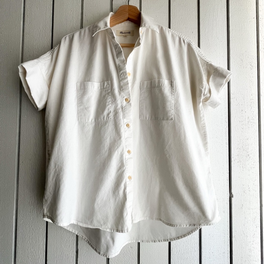 Madewell white courier shirt